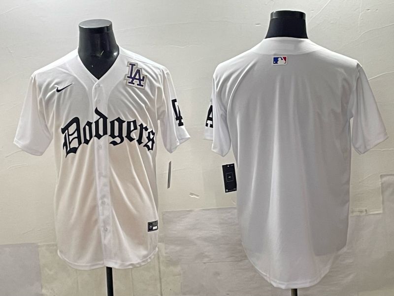 Men 2025 Los Angeles Dodgers Blank White 7th generations Joint Name Nike MLB Jersey style 03